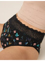 Menstruační kalhotky Modibodi Sensual Hi-Waist Bikini Heavy-Overnight Midnight Garden (MODI4040MG) XS