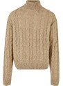 UC Men Boxy Roll Neck Sweater mokrý písek