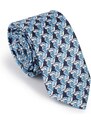 Vzorovaná hedvábná kravata Wittchen, modro-bílá, hedvábí