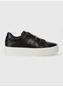 Sneakers boty Calvin Klein FLATFORM CUPSOLE SLIP ON W/HW černá barva, HW0HW01862