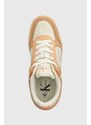 Sneakers boty Calvin Klein Jeans BASKET CUPSOLE LOW MIX ML FAD oranžová barva, YW0YW01301