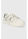 Kožené sneakers boty Calvin Klein Jeans CLASSIC CUPSOLE ELAST LTH bílá barva, YW0YW01443