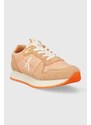 Sneakers boty Calvin Klein Jeans RUNNER SOCK LACE UP NY-LTH W oranžová barva, YW0YW00840