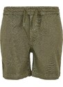 Urban Classics Kids Boys Strech Twill Joggshorts olivové