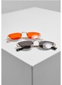 Urban Classics Accessoires Sluneční brýle Manhatten 2-Pack stříbrná/černá+zlatá/oranžová