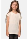 Urban Classics Kids Dívčí organické tričko s prodlouženým ramenem whitesand