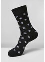 Urban Classics Accessoires Květinové ponožky z recyklované příze 3-balení šedá+černá+bílá
