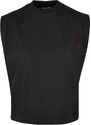 UC Ladies Dámský organický top s těžkým plisovaným ramenem v černé barvě