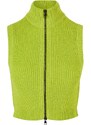UC Ladies Dámská krátká pletená vesta zmrazená žlutá