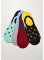 Urban Classics Accessoires Ponožky Reccyled Yarn Invisbile Palmtree Socks 4-balení vícebarevné