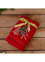 MOTIVATED Červený vánoční ručník PINES (OLXMAS01)