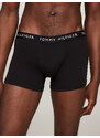 Pánské trenky 3-PACK LOGO WAISTBAND ESSENTIAL TRUNKS UM0UM022030XK bílá/šedá/černá - Tommy Hilfiger