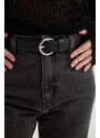 DEFACTO Woman Oval Buckle Faux Leather Classic Belt