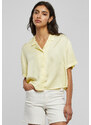 UC Ladies Dámská viskózová saténová rekreační košile měkce žlutá