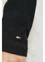 Tričko s dlouhým rukávem Tommy Hilfiger černá barva