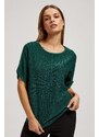 Moodo Oversize svetr s metalickou nití