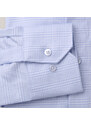 Willsoor Pánská košile slim fit světle modrá s jemným kostkovaným vzorem 15903