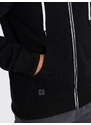Ombre Clothing Pánská mikina s kapucí BASIC - černá V1 OM-SSBZ-0118