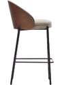 Béžová čalouněná barová židle Kave Home Eamy II. 65 cm