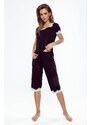 Pyjamas Eldar First Lady Aster Plus kr/r 2XL-3XL black-ecru 001