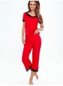 Pyjamas Eldar First Lady Aster Plus kr/r 2XL-3XL red-black 033