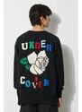 Bavlněná mikina Undercover Sweatshirt pánská, černá barva, vzorovaná, UC2C4811.2