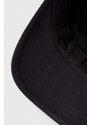 Bavlněná baseballová čepice BOSS černá barva, s aplikací