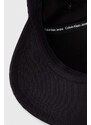 Bavlněná baseballová čepice Calvin Klein Jeans černá barva