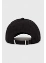Bavlněná baseballová čepice Pepe Jeans černá barva, s aplikací