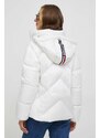 Péřová bunda Tommy Hilfiger dámská, bílá barva, zimní