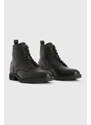 Kožené boty AllSaints Drago Boot pánské, černá barva, MF561Z