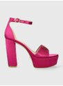 Sandály Guess SETON2 růžová barva, FLPSE2 SAT03