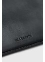 Kožená peněženka AllSaints Remy černá barva
