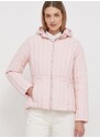 Péřová bunda Tommy Hilfiger dámská, růžová barva, zimní