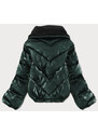 Ann Gissy Krátká zelená oversize bunda se širokými rukávy (J9-016)