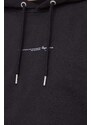 Bavlněná mikina Pepe Jeans Dave Hoodie pánská, černá barva, s kapucí, s potiskem