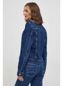 Džínová bunda Tommy Hilfiger dámská, tmavomodrá barva, přechodná