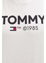 Bavlněné tričko Tommy Jeans béžová barva, s potiskem