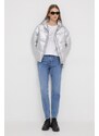 Bunda Pepe Jeans MORGAN SILVER dámská, stříbrná barva, zimní