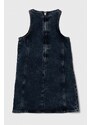 Džínové šaty Calvin Klein Jeans tmavomodrá barva, mini