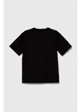 Dětské tričko Calvin Klein Jeans černá barva, s aplikací