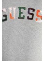 Dětská bavlněná mikina Guess šedá barva, vzorovaná