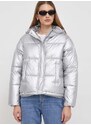 Bunda Pepe Jeans MORGAN SILVER dámská, stříbrná barva, zimní