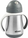 Beaba Hrnek termoizolační s brčkem nerez 250ml Mineral Grey