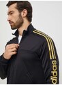 Mikina adidas TIRO pánská, černá barva, s potiskem, IM2920