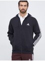 Mikina adidas pánská, černá barva, s kapucí, s aplikací, IB4029