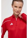 Halenka adidas Performance dámská, červená barva, s aplikací, HS3482