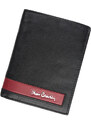 Pánská kožená peněženka černo/červená - Pierre Cardin Muffas černá