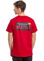 Meatfly pánské tričko Plate Dark Red | Červená