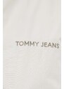 Bomber bunda Tommy Jeans béžová barva, přechodná